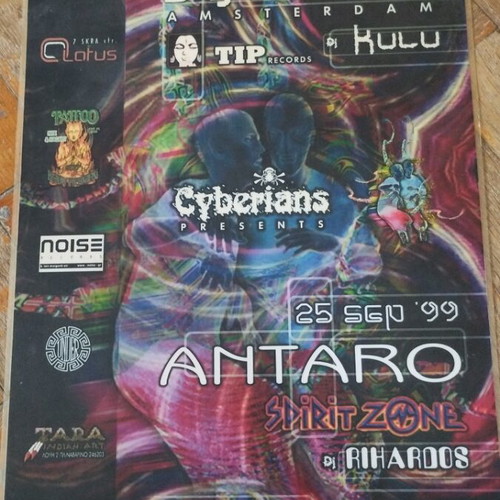 Cyberians Flyer poster used, laminated 35x22 cm