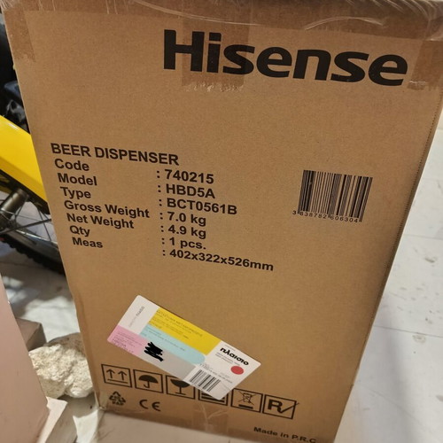 Hisense HBD5A Beer Dispenser new, draft beer at home