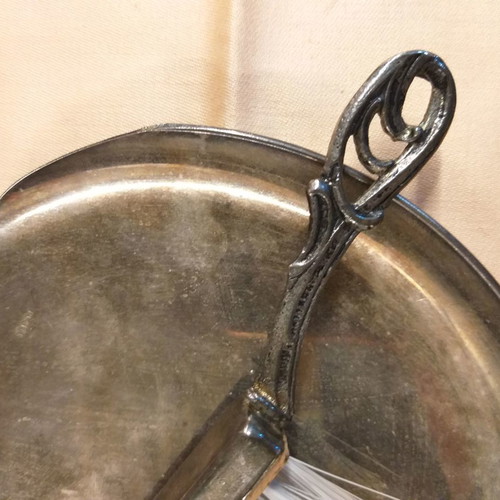 Silver-plated crumb collector used Zoulovits 1950
