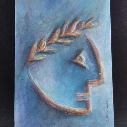 Handmade painting new with natural colors, Olympian