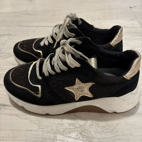 Γυναικεία sneaker αθλητικά Rococo 39 σαν καινούργια, μαύρο και χρυσαφί