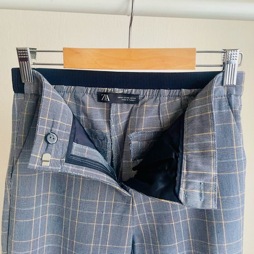Zara Elastic Pants New Blue XS