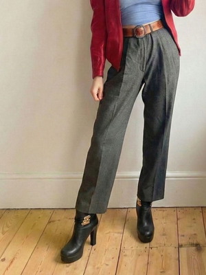 Δερμάτινα μποτάκια Γιουρίδης χειροποίητα σαν καινούργια, τακούνι 10εκ, μέγεθος 36, μαύρα-χρυσαφί