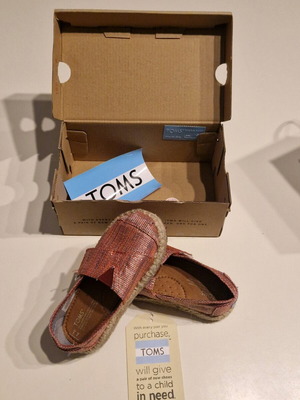 Toms Παιδικές Εσπαντρίγιες Slip-On Ροζ Woven Melange Yt Platalp Esp