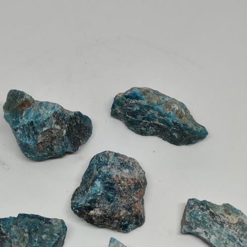 Natural Raw Blue Apatite 6 Pieces 106g