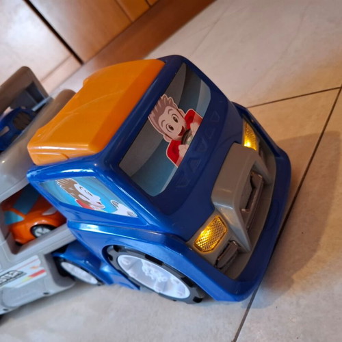 Toy truck with cars, used, complete set