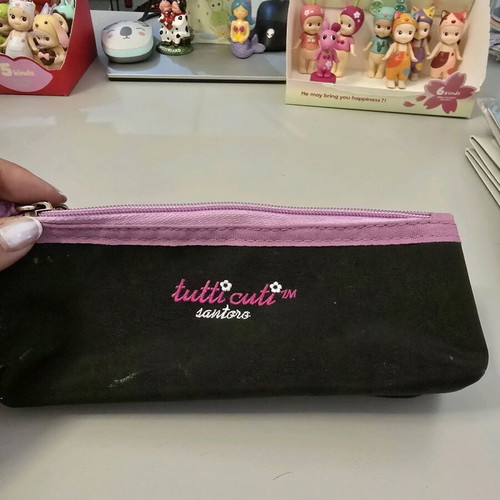 Santoro pencil case used, black