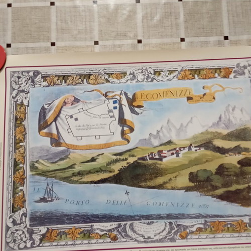Decorative engraving of Igoumenitsa by M. Coronelli, new