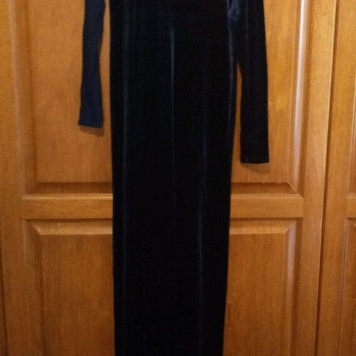 Velvet maxi dress like new, blue