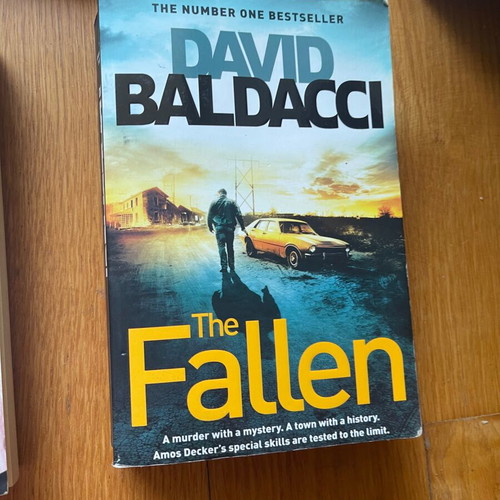 Set of 7 used English books with bonus The Fallen by David Baldacci