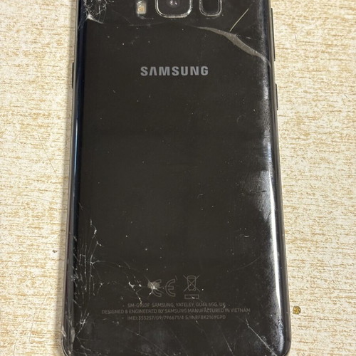 Samsung S8 used phone with broken screen and back glass