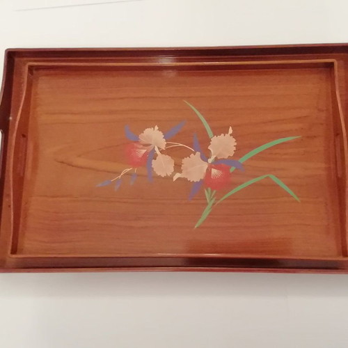 Luxury light brown Japanese tray set new