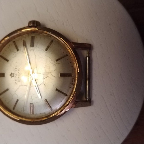 Zenith vintage 230 S wristwatch used, gold tone