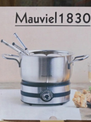 Mauviel 1830 σετ φοντί για 8 άτομα 1200W ανοξείδωτο ατσάλι καινούργιο