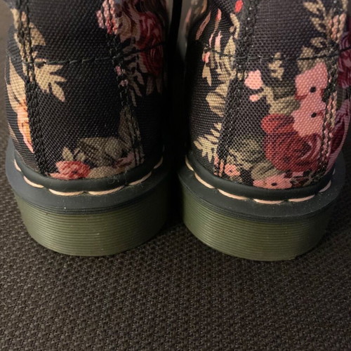 Dr. Martens 11821 Floral Victorian Canvas Lace Up Ankle Boots Womens