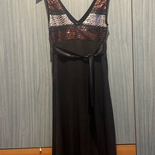 Zara evening dress with rhinestones like new, black