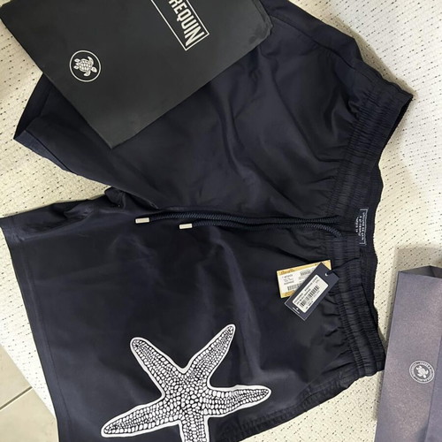 Vilebrequin Moorise swim shorts XXL new, dark blue with starfish
