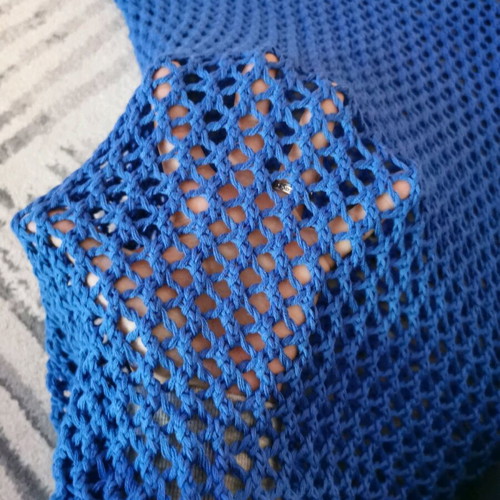 Knitted dress new, blue, one size