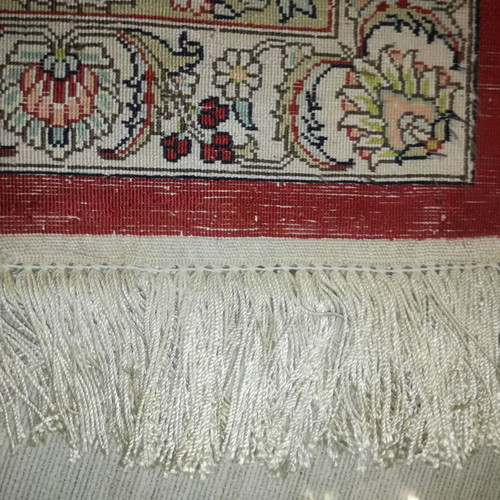 silk carpet handmade, HEREKE, in silk warp (its retail price is over 17,000) 3.06 x 2.14