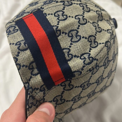 Gucci cap, beige and blue