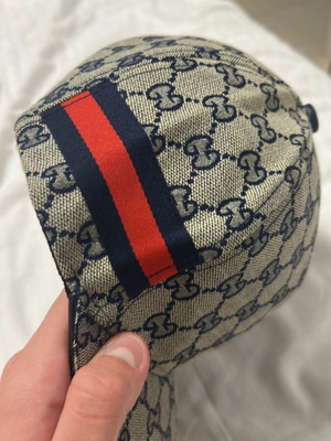 Gucci cap, beige and blue
