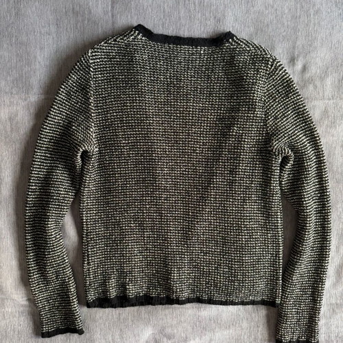 Max Mara open-front knitted cardigan black and white like new, size M