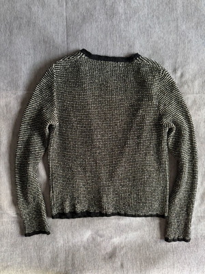 Max Mara open-front knitted cardigan black and white like new, size M