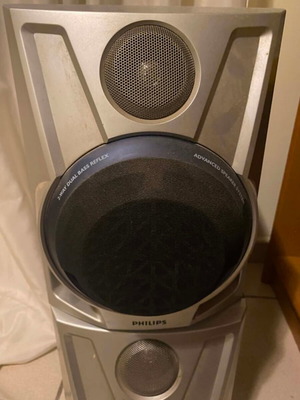 Philips floor speakers used with 2-way dual bass reflex design