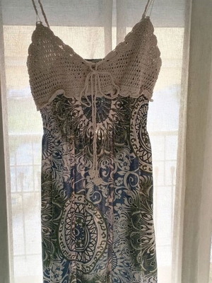 Summer dress used, size M, green