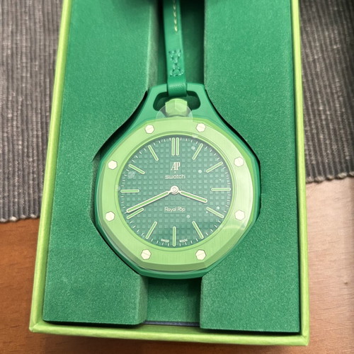 Audemars Piguet x Swatch Royal Pop watch, green and blue