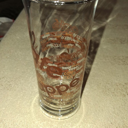 Frappe Glasses Set of 3 used with Freddoccino Chocolate glass gift