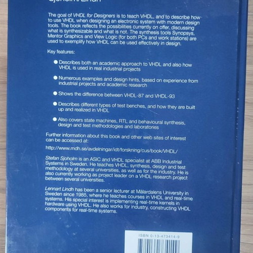 VHDL for designers in excellent condition unused