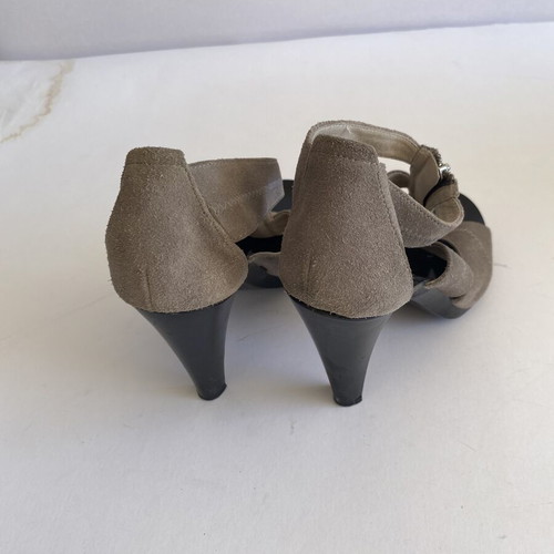 Michael Kors suede sandals used, size 38.5, gray with zipper