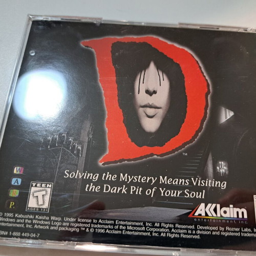 D PC game disc 1 like new, adventure
