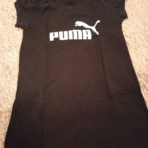 Puma short-sleeve shirt used, black and white, size XS