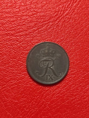 Νόμισμα 2 ore Δανίας 1958 μεταχειρισμένο, zinc