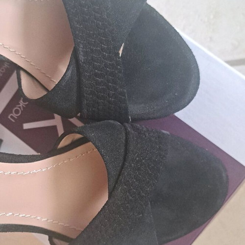 Gianna Kazakou black sandals like new, size 40, suede, 12 cm heel