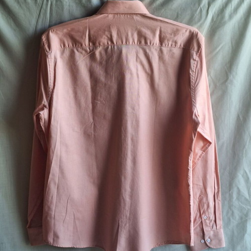 Berto Lucci Salmon Cotton Shirt XXL, new with tags