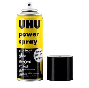 2 τεμάχια Κόλλα διαφανή Uhu Power Spray 200ml Contact glue 43850