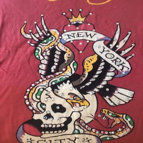 Ed Hardy women's tshirt collectible like new, red size M