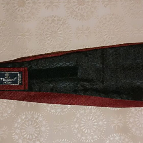 Silk wide men's belt used, burgundy