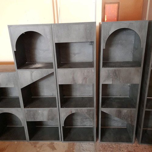 Bar back panel composition used, melamine, 4.80 meters