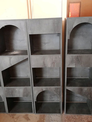 Bar back panel composition used, melamine, 4.80 meters