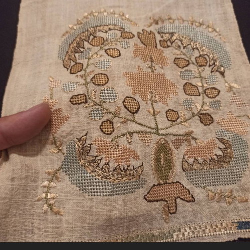 Yaglic headscarf or towel used, 18th century, cotton with embroidery
