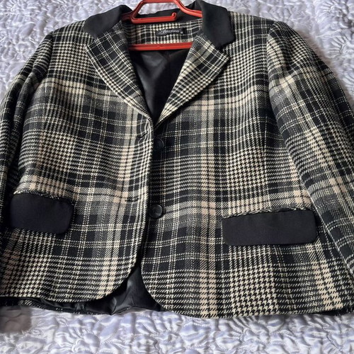 Winter checked jacket vintage, size 50, like new