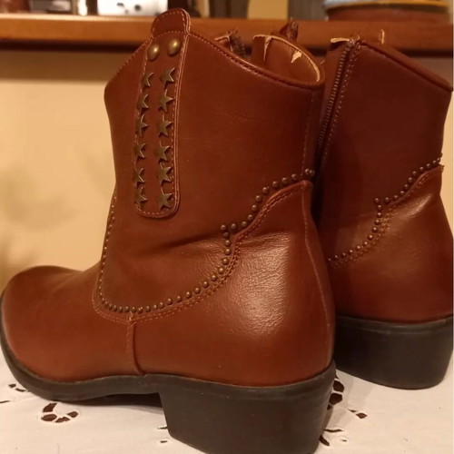 Women's brown ankle boots size 37 like new with fleece lining