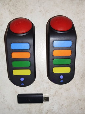Buzzer PS3 като нов, напълно работещ комплект от 4 с донгъл
