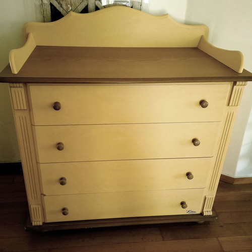 Kitten children's dresser made of solid wood used