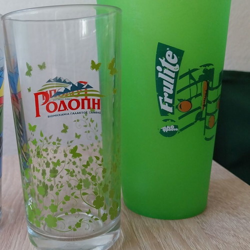 Retro collectible glasses Rodopi & Frulite used, set of 2