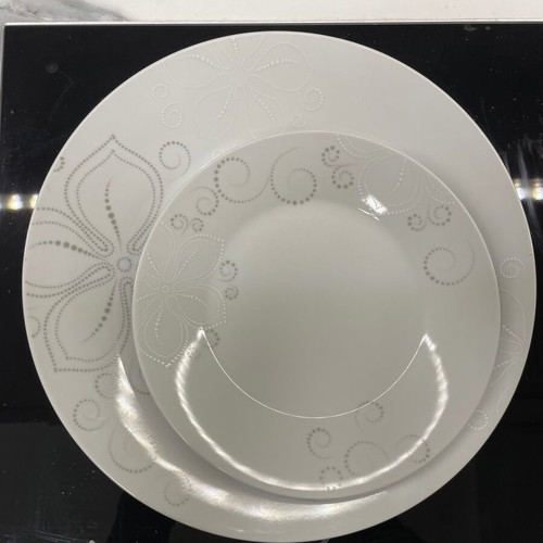 Lilium porcelain dinnerware set 24 pcs new with salad bowl and large platter